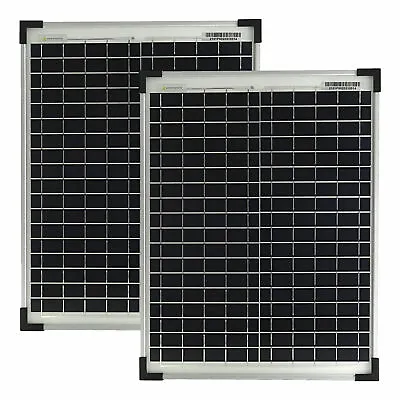 Solar Set 40 Watt Poly 2x 20 Watt Solar Module Poly Photovoltaic Solar Panel • £50.55