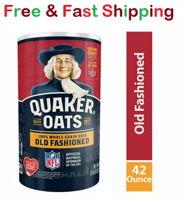 Quaker Old Fashioned Oatmeal Whole Grain Cook On Stovetop Or Microwave 42 Oz • $8.40