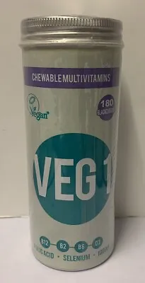 Official Vegan Society Shop NEW VEG 1 Multivitamin 180 Blackcurrent Plastic-Free • £23.99