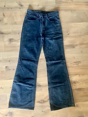 Vince Wide Leg Flare Denim Pants Jeans Distressed Black Size 29 • $49