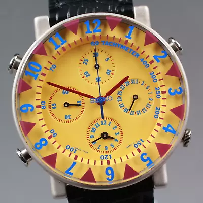 Vintage Near MINT New Battery SEIKO SOTTSASS 7T34-6A60 Men's Chronograph Watch • $1445.25