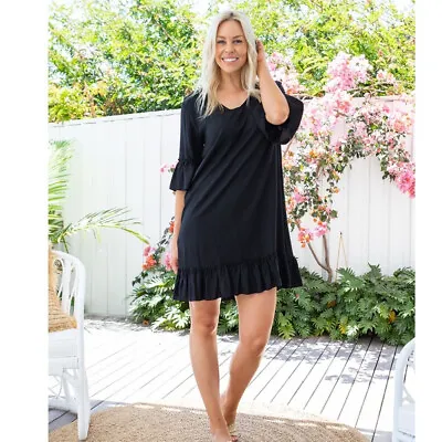$59.95 • Buy Shift Dress In Black By Freez Clothing*