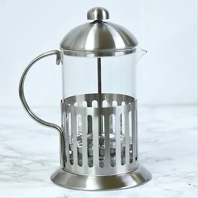 Apollo Housewares Coffee Plunger 6 Cup 600ml Stainless Steel Glass Caffettiera • £12.95