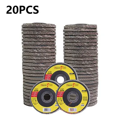 20PCS 4-1/2  Flap Disc 60 Grit 4.5x7/8  Angle Grinder Sanding Grinding Wheels • $20.99
