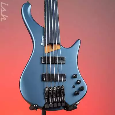 Ibanez EHB1005F Standard 5-String Fretless Multi-Scale Bass Arctic Ocean Matte • $1299.99