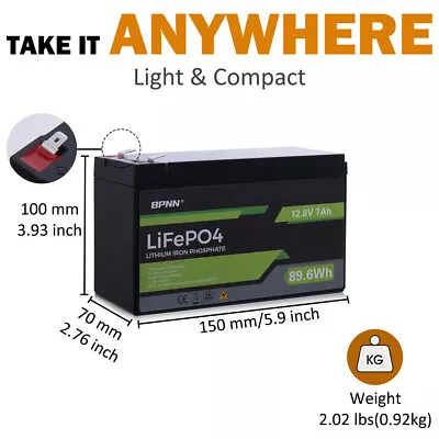 12 Volt LiFePO4 Deep Cycle Lithium Iron Battery For RV Marine Off-Grid Boat • $39.99