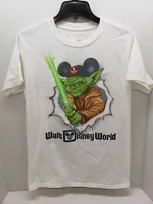 Disney World Star Wars Yoda Adult Small T-shirt 2013 Mickey Ears White • $14.99