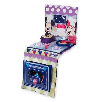 Disney Minnie Mouse Fold Up Playset 11 Pc Pretend Play Mat Kids Toy Fabric Tools • £28