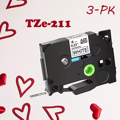 3× TZ211 Label Maker P-Touch Label Tape For Brother PT-P950NW P-Touch CUBE ST-5 • $10.49