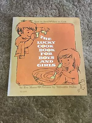 Vintage The Lucky Cook Book For Boys And Girls By Eva Moore Easy To Read To Cook • $10.99