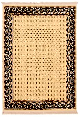 Vintage Hand-Knotted Area Rug 6'7  X 9'4  Traditional Wool Carpet • $353.80