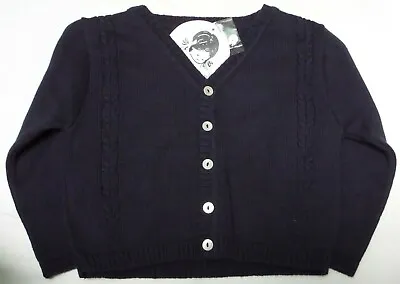 £14.50 • Buy NWT Sarah Louise Cable Knit Cardigan In Navy Age 12 Months