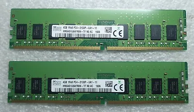 SK Hynix 8GB HMA451U6AFR8N-TF 2x4GB PC4-17000 2133MHz UDIMM Memory Ram DDR4 Pc • £11.89