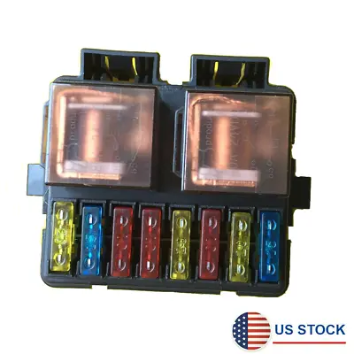 2-Way Fuse Box Block Holder With 2 Relays 8 Fuse Blade For 12V Automotive Marine • $18.96