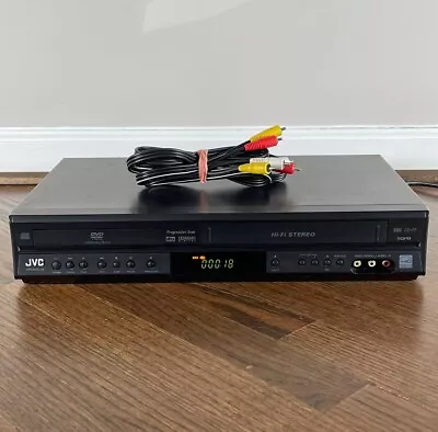 JVC HR-XVC16 DVD Player & Video Cassette Recorder 4-Head Hi-Fi VCR Combo TESTED • $55.99