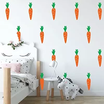 Carrot Stickers For Kids Room Baby Nursery Room Decor Wall Stickers Orange • $18.83