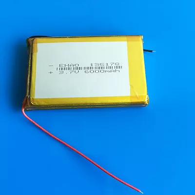 £12.66 • Buy 3.7V 6000mAh Lipo Li Polymer Rechargeable Battery Pack 135178 For Power Bank GPS