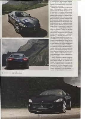 2007 Maserati Granturismo Coupe 5 Pg Road Test Article • $6