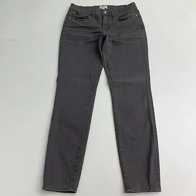 J. Crew Toothpick Skinny Jeans Women's 27 Gray 5-Pocket Stretch Cotton Blend • $15.38