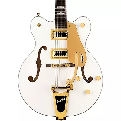 Gretsch Electromatic Hollow Body Bigsby Gold HW Guitar Snow Crest White • $899.99