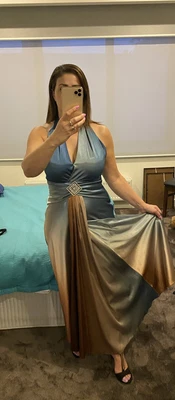 $29.99 • Buy Women’s Long Evening /formal/ Special Occasion Dress Size 10 MultiColour