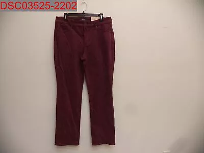 NYDJ Women's Deep Merlot Marilyn Straight Lift X Tuck Technology Jeans Size 14 • $44.97