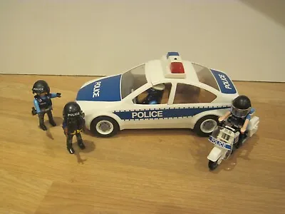 Playmobil Police Car Motor Cycle & Figures • £8.99