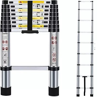£67.99 • Buy Telescopic Ladder Extendable Steps Multi Purpose Loft Roof Ladder Folding