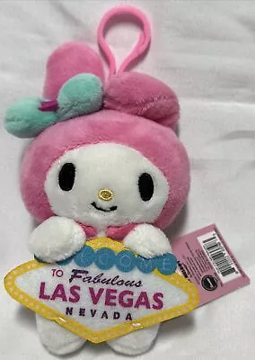 Sanrio My Melody Plush Keychain Las Vegas Nevada 2022 Plastic Clip Bag Charm Toy • $12.99