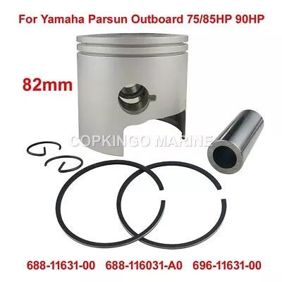 Piston Kit Std For Yamaha Outboard 75HP 85HP 90HP Parsun T85 82MM 688-11631-00 • $58.99