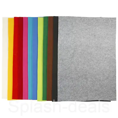 A4 Craft Felt Fabric Sheets 1.5mm Thick - Soft Sewing 24 Colours- 10 Sheet Packs • £5.49