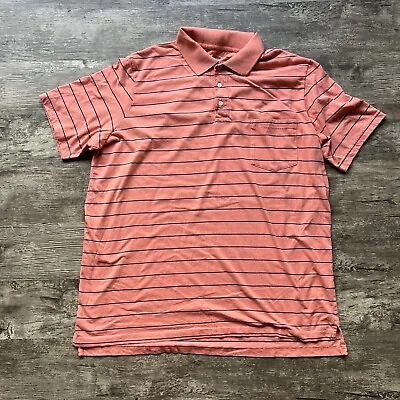 Foundry Polo Shirt Mens 2XL XXL Tall Pink Striped Short Sleeve Cotton • $14.74