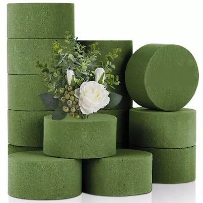 Round Floral Foam Blocks Flower Mud Green Styrofoam Blocks For Artificial Flower • £5.18