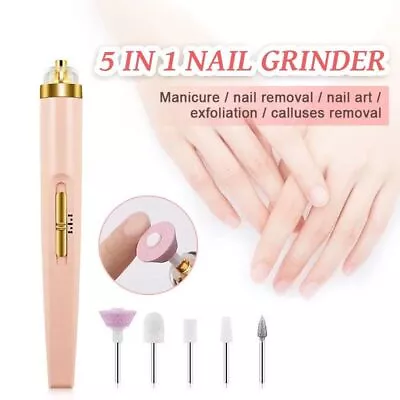 5-in-1 Electric Manicure Tool Nail Drill File Grinder Grooming Kit Manicure Set • £5.99