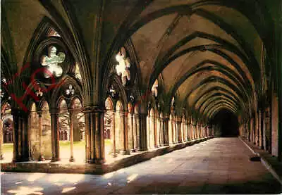 Picture Postcard:-Salisbury Cathedral The Cloisters Walk [J Arthur Dixon] • £2.39