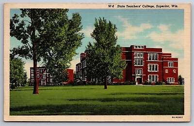 State Teachers College Panoramic Superior Wis Linen Postcard K2 • $7.50