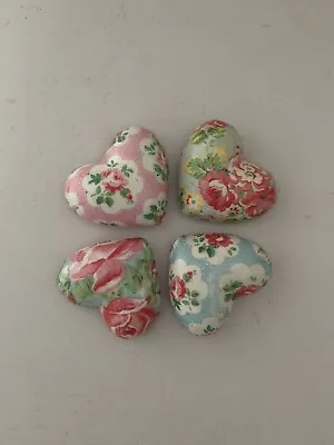 Fridge Heart  Magnets Rose Floral Moulded Hand-crafted  Decoupaged  (set Of 4) • £3.49