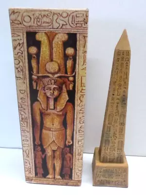 Ebros Egyptian Temple Of Ra Sand Desert Obelisk With Hieroglyphs Statue 8  Tall • $34.99