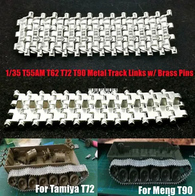 1/35 Russian T62 T72 T90 Tank Metal Track Links+Pins For MENG/Tamiya/Trumpeter • $39.95