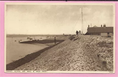 Canvey Island. Sea Wall & Hole Haven Essex Postcard. Photochrom. • £2.49