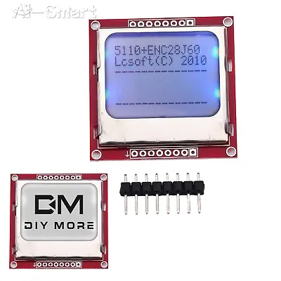 £3.40 • Buy LCD Display Module 84*48 Whit/Blue For Nokia 5110 Screen Dot Matrix For Arduino
