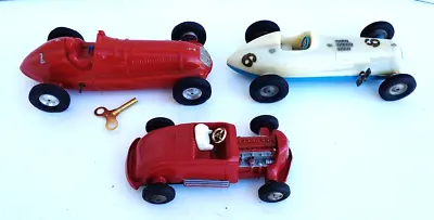 2 Plastic Wind Up Racers And 1 Friction MARX Hot Rod • $185