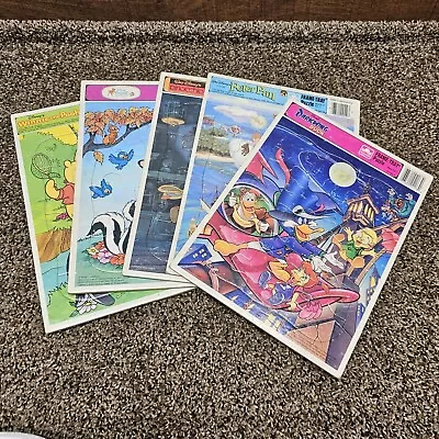 Vintage Walt Disney Frame-Tray Jigsaw Lot Of 5 Bambi Peter Pan Winnie Darkwing • $19.99