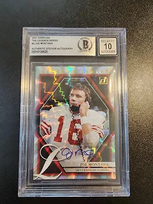 2021 Panini Donruss The Legends Series #2 Joe Montana BAS BGS Beckett 10 Auto • $85