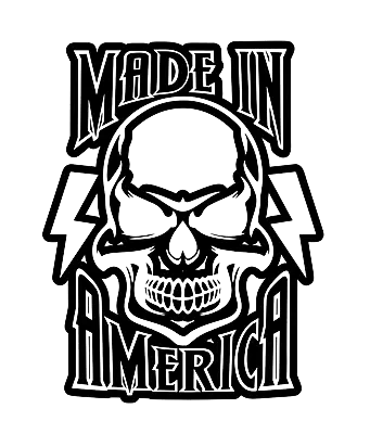 Made In America Skull Decal Stickers Biker Motorcycle Window Wall 22 Variations • $4.67