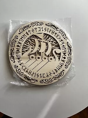 4 Viking Nordics Decor Wooden Wall Art Rune Amulet Logo Home 12 Inches • $24.99