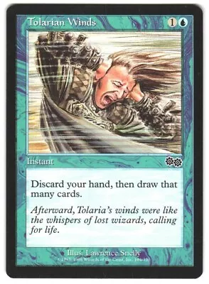 MTG Tolarian Winds Urzas Saga USG Common Unplayed NM Vintage Library Card Draw • $1.49