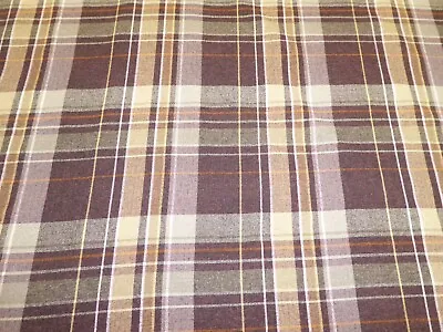 Tartan Checked Wool Effect Weave Upholstery Cushion Curtain Fabric Design: SKYE • £1.09