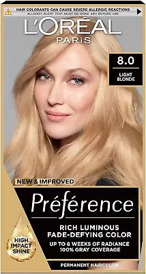 Preference Hair Dye Long Lasting Luminous Permanent Hair Colour 8 Californi • £15.75