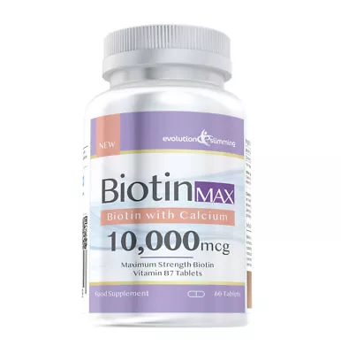 BIOTIN Tablets 10000mcg Max Strength Healthy Hair Skin Nails Growth  • £6.99